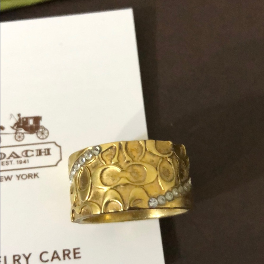 Coach ring with rhinestones legacy - Picture 3 of 5
